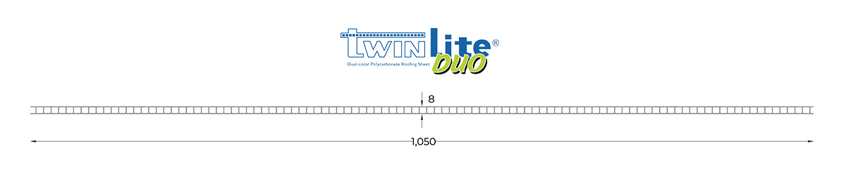 Atap Polycarbonate Dua Warna TwinLite Duo
